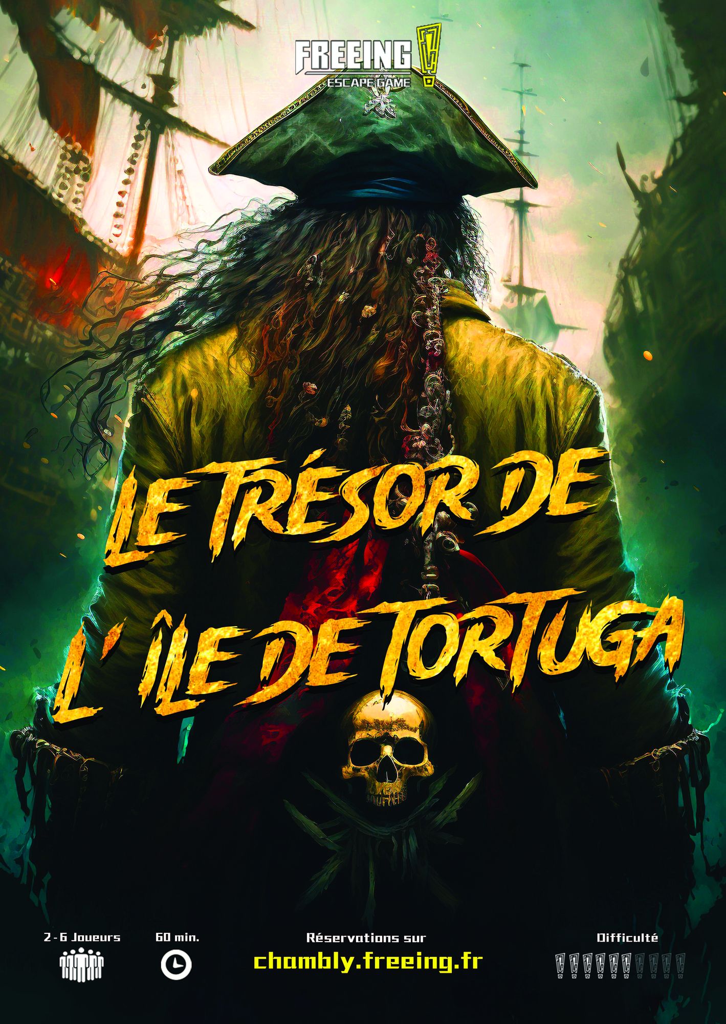 Affiche Escape Game – Le Trésor de l’Île de Tortuga