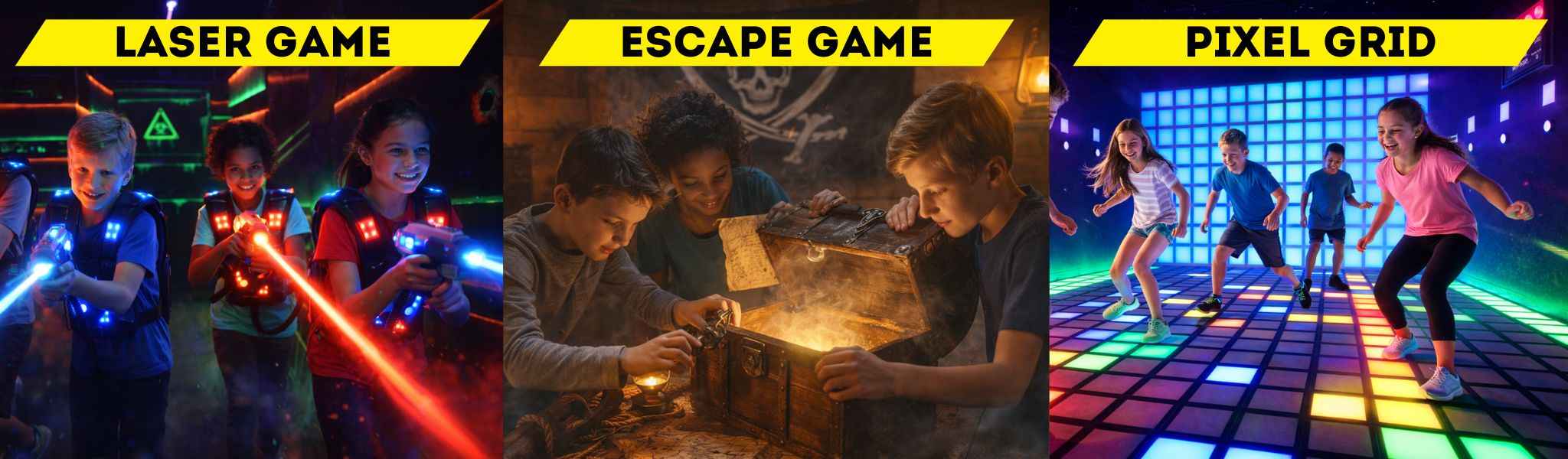 Anniversaire chez Freeing à Chambly : Laser Game, Escape Game et Pixel Grid