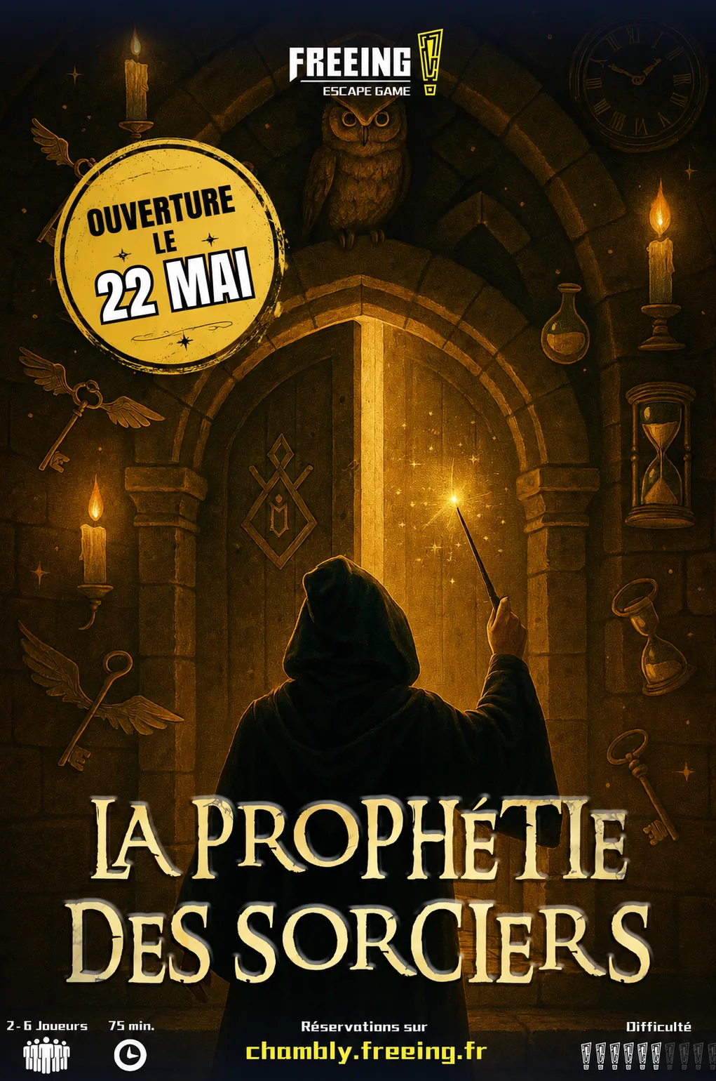 Affiche Escape Game – La Prophétie des Sorciers